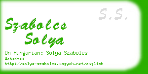 szabolcs solya business card
